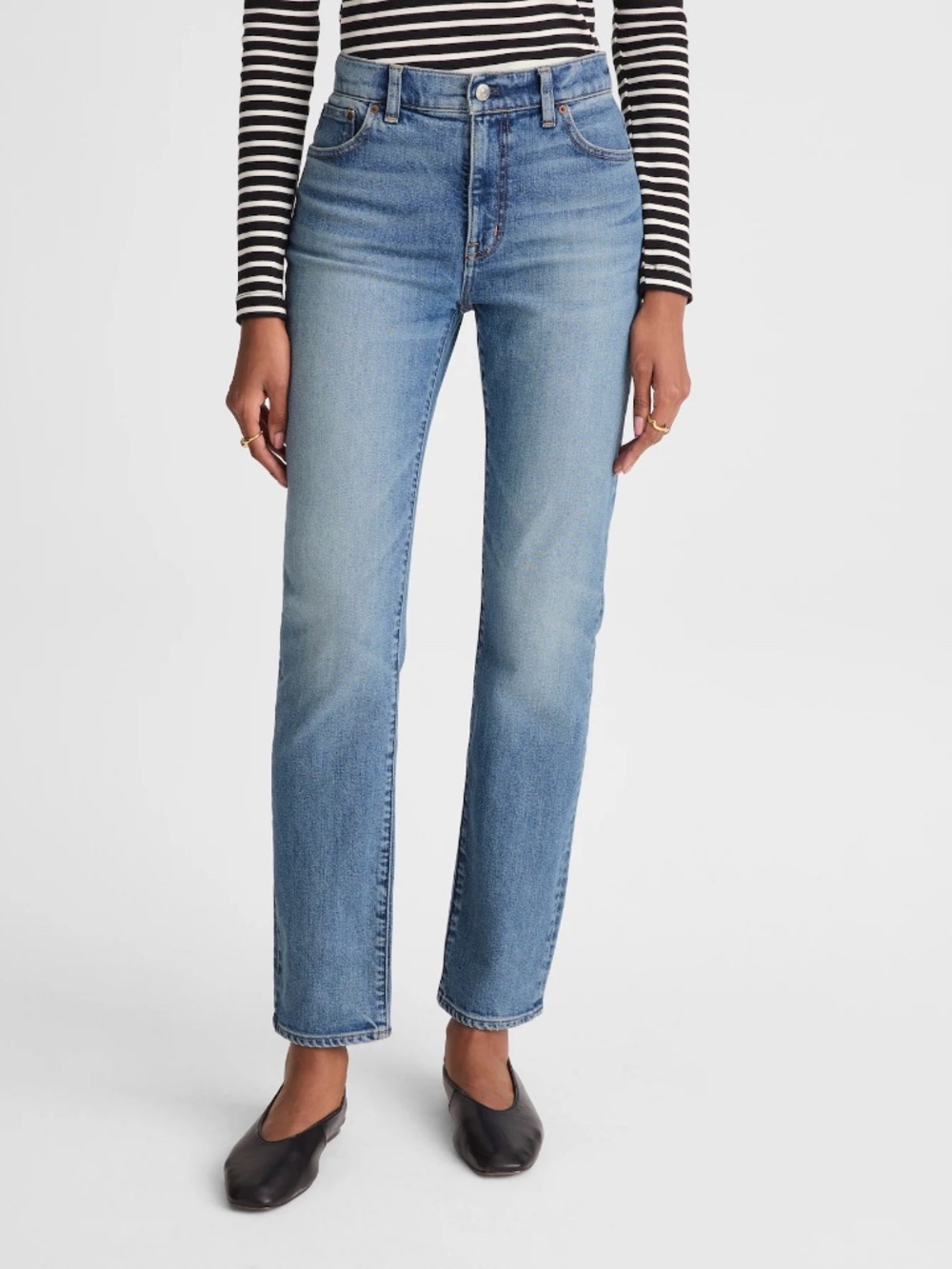 NWT Madewell Jules Slim Straight Jean, Atlin Wash Size 33